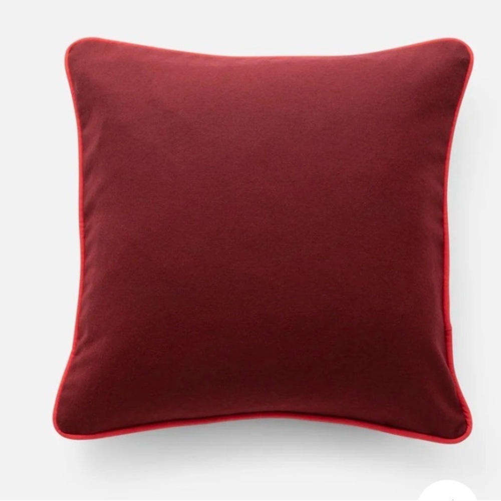 Schoolhouse Deep Red Wool Pillow Covers (2)